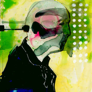 The Myth, Gemengde techniek op MDF, ± 20 x 30 cm