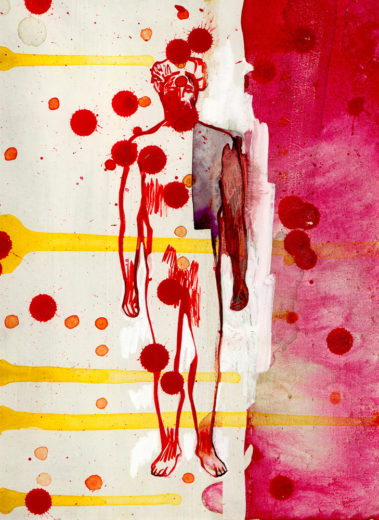 The Myth, Gemengde techniek op MDF, ± 20 x 30 cm