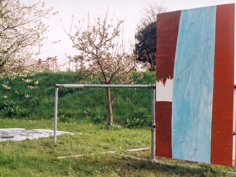 Dein Schweigen fass ich, detail, Installation, 5x15x 3 m, Foundation College, tijdens de tentoonstelling 'Ik heb geen zoon om mijn gedachtenis levend te houden", Kortenhoef, 1997