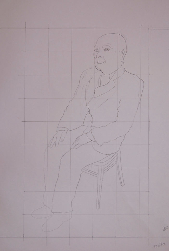 Die Macher, schetsen, potlood op papier, ca 23*35 cm