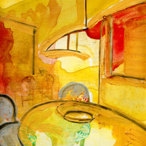 The Myth, Gemengde techniek op MDF, ± 20 x 30 cm
