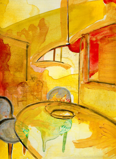 The Myth, Gemengde techniek op MDF, ± 20 x 30 cm