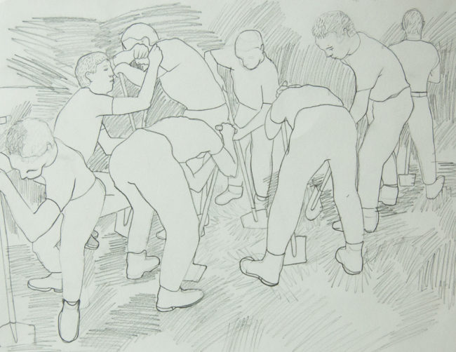 Don't Shoot the Pianoplayer, Tekening, 25 x 40 cm