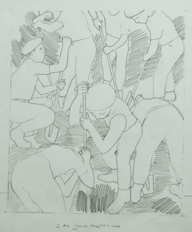 Don't Shoot the Pianoplayer, Tekening, 25 x 40 cm