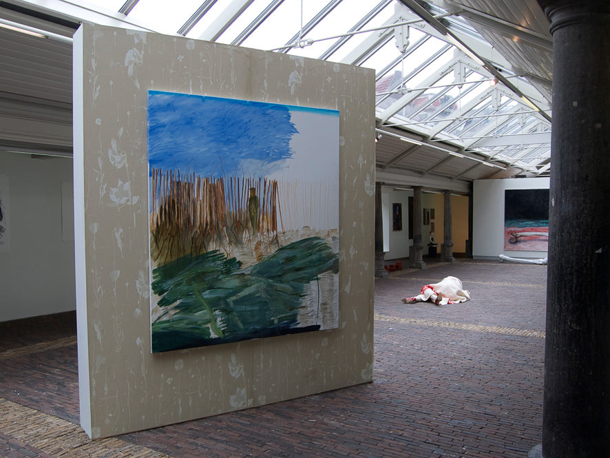 In Flanders Fields, installatie , schilderij, behangpapier, Vishal Haarlem, june 2012