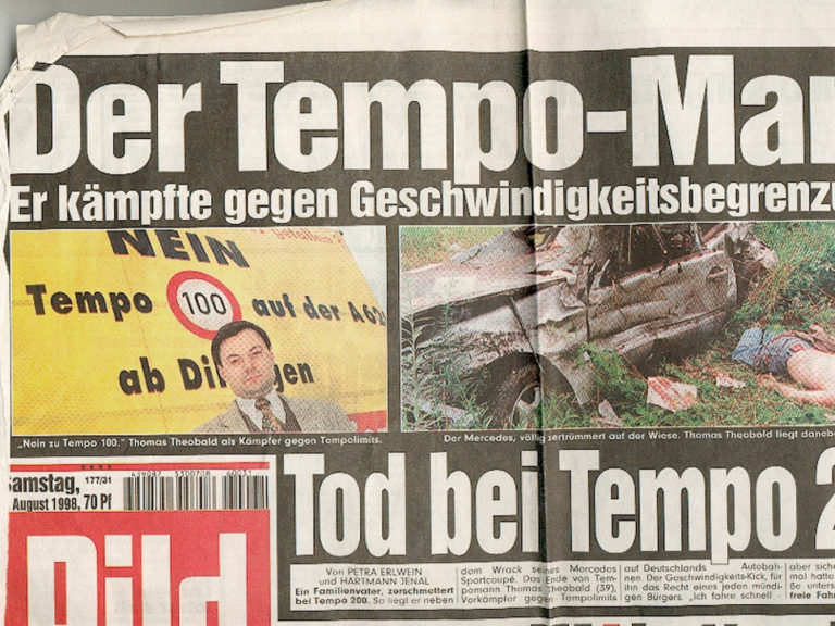 Der Tempo Mann, Bild Zeitung, augustus 1998