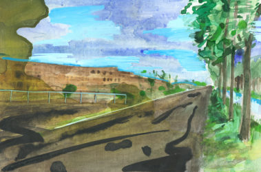 De groeten uit Hoofddorp, Gemengde techniek op MDF, ± 20 x 30 cm