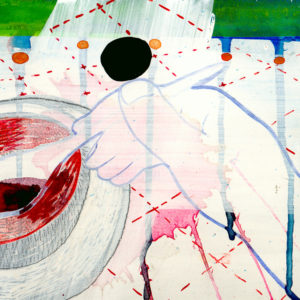The Myth, Gemengde techniek op MDF, ± 20 x 30 cm