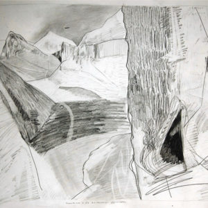 Een Genoegelijk Gemis, Untitled/Nederlandse F16 in Afghanistan, Potlood op papier, 65 x 55 cm, onderdeel van installatie, Tentoonstelling Tracing Places, Janskerk, Haarlem, 2008