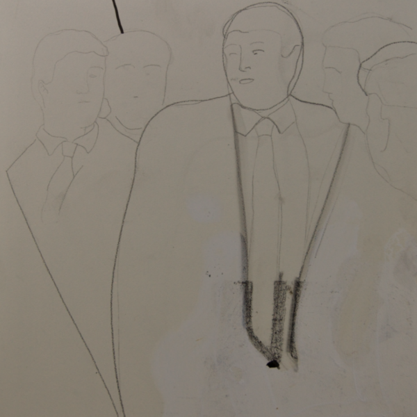 The Donald, 24 tekeningen op plaatmateriaal, 21 x 30 cm, Fort bij Asperen, 2018