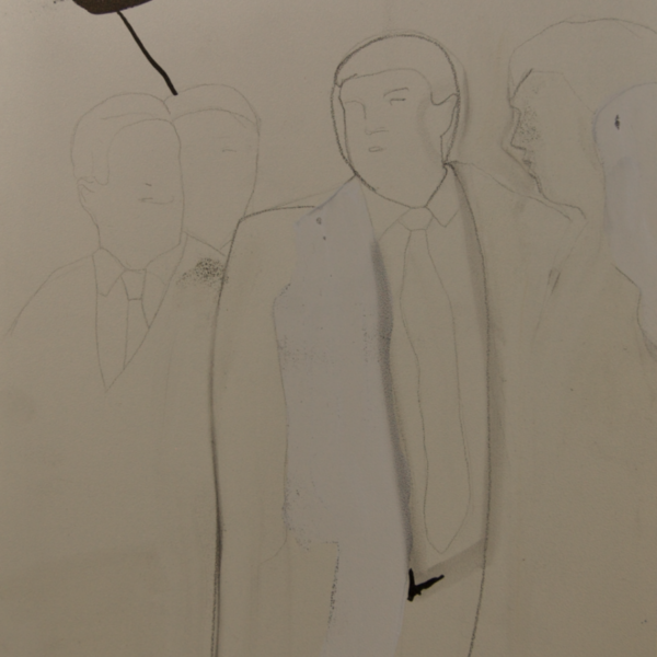 The Donald, 24 tekeningen op plaatmateriaal, 21 x 30 cm, Fort bij Asperen, 2018