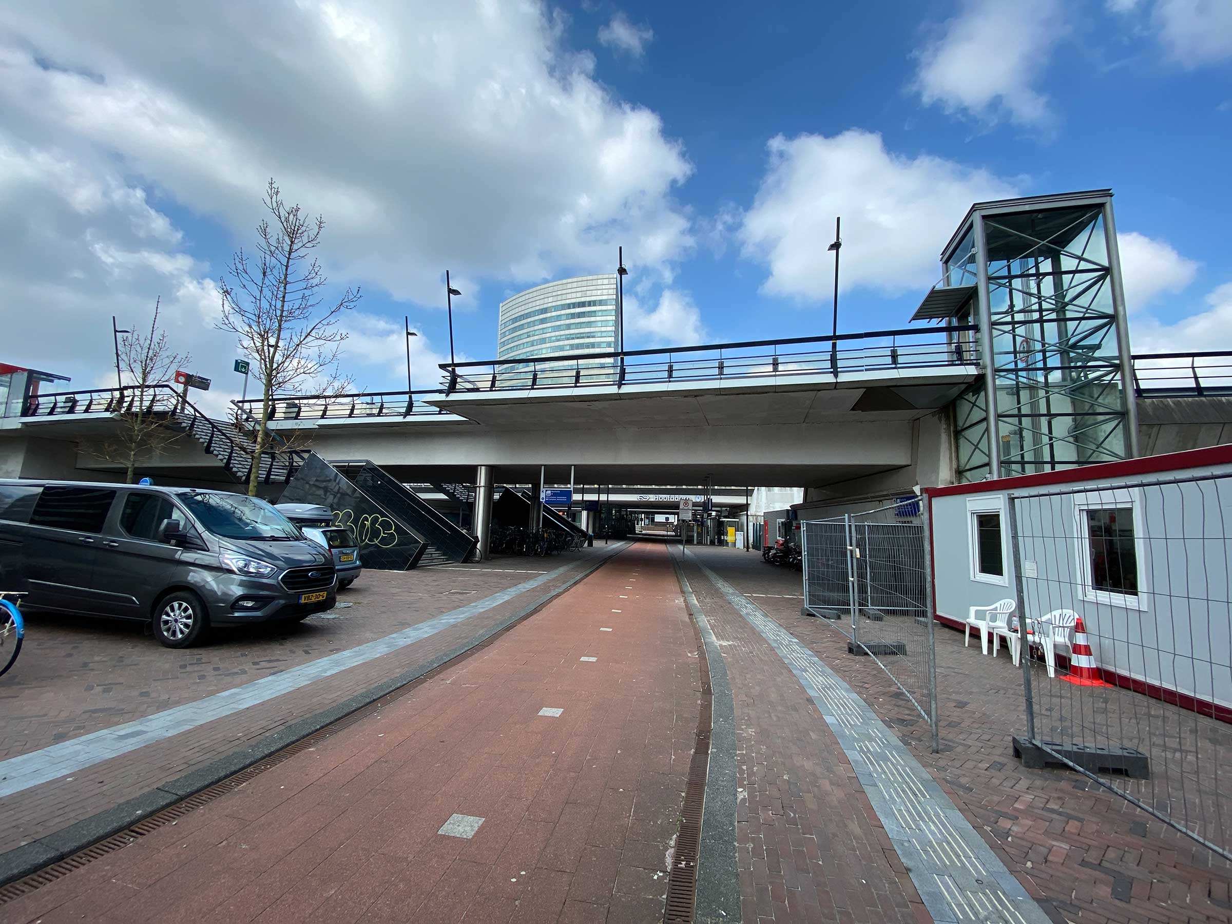 Zicht vanuit Beukenhorst op station